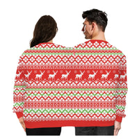 Double Christmas Sweater holiday spoof 3D digital printing couples two-piece Ugly Christmas Sweater Siamese Crew Autumn Winter