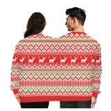 Double Christmas Sweater holiday spoof 3D digital printing couples two-piece Ugly Christmas Sweater Siamese Crew Autumn Winter
