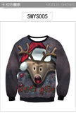 3D Christmas Deer Snowman Christmas gift Santa Claus Patterned Ugly Sweater Jerseys and Sweaters blouses For Men Women Pullover