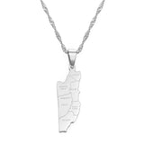 Anniyoc Belize Map Cities Pendant Necklaces for Women Gold Color Charm Belize's Maps Jewelry #168821