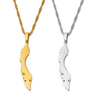 Anniyo Curacao Islands Map Pendant Necklaces Silver Color/Gold Color Jewelry Maps  @018921