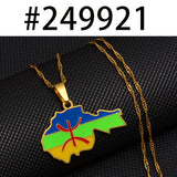 Anniyo 3.3cm Berbers Pendant Necklaces African Berber Jewelry for Women Men @249921