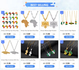 Anniyo Ethiopia Amhara Pendant Necklaces for Women Jewelry for Gold Plated #239121