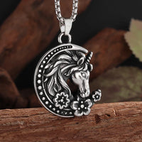 Retro Devil Mask Pendant Japanese Samurai Style Punk Pendant Necklace Men's Gothic Halloween Jewelry Gift