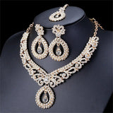 4PCS Women's Metal Jewelry Set Bollywood Jewelry Set Necklace Earrings Set Wedding Party Jewelry