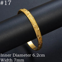 Anniyo (One Piece) Wholesale Dubai Bangle Jewelry Gold Plated Ethiopian Bracelet Openable for Women African Arab Wedding #001802