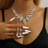 Ladies' Fashion Design Geometric Series Set Necklace Earrings Jewelry Set Suitable for Wedding, Party, Festival Gifts