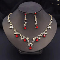 1 Set Of Fashionable Copper Inlaid Claw Chain Necklace, Earrings, Jewelry Set, Women's Wedding Banquet Party Daily Necessities
