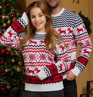 Family Christmas Sweater 2024 New Women Men Couples Matching Clothes Soft Warm Knitwear Jacquard Pullover Top Xmas Look Jumpers
