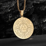 Exquisite Stainless Steel Pattern Witch Knot Pendant Necklace Celtic Knot Lucky Jewelry Christmas Gift for Friends and Family