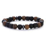 New Classic Natural Wood Beads Bracelets For Women Meditation Prayer Sliver Om Pendant Bracelet Men Wooden Yoga Jewelry