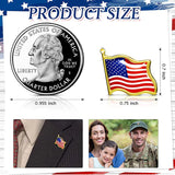 100 Pack American Flag Brooch in bulk metal - American Memorial Insignia for patriotic Memorial Day parties
