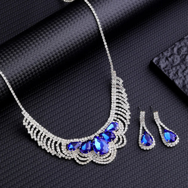 Ladies' Fashion Design Geometric Claw Chain Series Necklace Earrings Jewelry Set Suitable for Wedding, Party, Festival Gifts