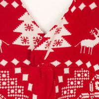 Women Knitwear Christmas Sweater Low Back Wrapped Knot Sexy Oversized Jumper Deep V-Neck Off Shoulder Hot Red Pullover Tops