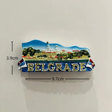 Serbia 3D Fridge Magnets Tourism Souvenir Resin Refrigerator Magnets Sticker Collection Handicraft Gift Home Decoration Articles