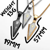 Eye of Horus Spearhead Men Necklaces With Pendant Stainless Steel Jewelry For Male Women Punk HipHop Accessories Gifts Wholesale