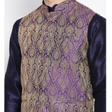 Indian Men's Traditional Long Top/pants/Nehru Vest Three Piece Men's Kurta Set