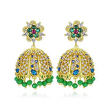Gypsy Jewelry Retro Ethnic Indian Jhumka Crystal Small Bells Beads Drop Tassel Earrings Women Bohemian Statement Jhumki Tribal