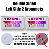 Single Double Sided Polyester Custom Flag 3x5/4x6/5x8FT with Brass Grommet Small Big Personalized Your Own Design Logo Text Flag
