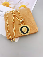 Exaggerated Lion Head Pendant Short Necklace, Zinc Alloy Jewelry choker necklace for women