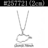 Anniyo 3CM/2CM Outline Afghanistan Map Pendant Necklaces for Women Girls,Afghan Maps Jewelry #257721