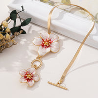 European and American punk style metal alloy fashionable color enamel glaze flower anklets, beach travel vacation jewelry