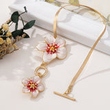 European and American punk style metal alloy fashionable color enamel glaze flower anklets, beach travel vacation jewelry