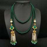 New Chinese tassel pearl earrings medieval national wind totem court necklace set