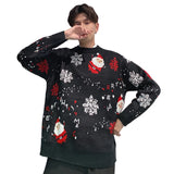 Loose Fit Knitted Couple Pullovers Thick Winter Sweaters Round Neck Santa Claus Christmas Attire All-match Autumn Sweater