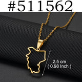 Anniyo Belarus Pendant Necklaces for Women Girls Stainless Steel Jewelry Gold Color and Silver Color #511062