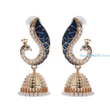 652F Retro Indian Bollywood Earrings Ethnic Earrings Kundan Jhumka Jhumki Drop Earring Gypsy Jewelry Decoration