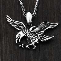 Beier Wholesale Stainless Steel Emboss Eagle Pendant necklace For Man Punk good detail Animal Jewelry BP8-542