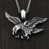 Beier Wholesale Stainless Steel Emboss Eagle Pendant necklace For Man Punk good detail Animal Jewelry BP8-542