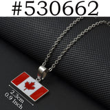 Canada Flag and Map Necklaces For Women Stainless Steel Canadian Maple Leaf Jewelry #530362