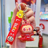 Cute Dancing eep Doll Keychain Car Chain Key Holder Cartoon Sle PVC Material Creative Gift Small Present