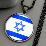 New fashionable Israeli Time gemstone round pendant necklace, versatile and personalized collarbone festival accessory for both