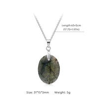 Fashion Natural Labradorite Necklace Pendant Triangle Round Teardrop and Other Ladies Friendship Mother Gift Necklace Jewelry