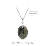Fashion Natural Labradorite Necklace Pendant Triangle Round Teardrop and Other Ladies Friendship Mother Gift Necklace Jewelry