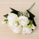 Silk Artificial Flower Rose Peony Bouque Home Decoration Bridal Holding Flower Wedding Decor Bouquet DIY Fake Flower Arrangement