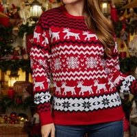 2025 Christmas Sweaters Women Men Boys Girls Matching Outfits Couples Kids Casual Knitwear Long Sleeve Jumpers Xmas Family Look