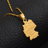 Anniyo Map Of Deutschland Necklace Pendants 45cm/60cm Chain For Women Gold Color Jewelry Germany Map German #007710