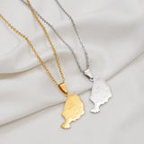 Anniyo Niger Map Cities Name Pendant Necklaces Nigerian Jewelry Stainless Steel  #512262