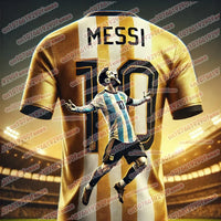 MESSI Fan football Jersey 2025 Luxury Commemorative T-shirt for Men Comfortable Fashion Personalized Daily Streetwear Shirt