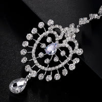 Bridal Water Drop Forehead Chain Tiara Indian Hair Accessories 2024 Luxury Tassel Rhinestone Headpiece Chain for Women Gift