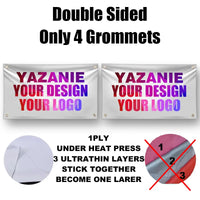 Single Double Sided Polyester Custom Flag 3x5/4x6/5x8FT with Brass Grommet Small Big Personalized Your Own Design Logo Text Flag