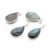 Natural Labracorite Crystal Water Drop Stone Pendant Necklace For Women Spectrolite Gemstone Energy Healing Amulet Man Jewellery