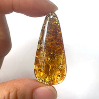 Yoowei Natural Piebald Amber 100% Genuine Unique Pendant Necklace Diy New Oval Water Drop Fashion Jewelry Original Reiki Stone
