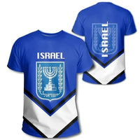Israel Flag Men's T-shirt 3D Print Israelis National Emblem T Shirt For Men Short-sleeved Oversized Sports Male Clothing Tops