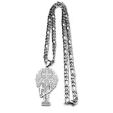 Archangel Saint Michael Stainless Steel Cross Necklace for Women Men Gold Color Benedict Pendant Necklaces Amulet Jewelry