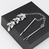 2024 Trend Big Crystal Pendant Forehead Chain Hairpin Hair Accessories Women's Ethnic Tiara Headpiece Tikka Indian Head Jewelry